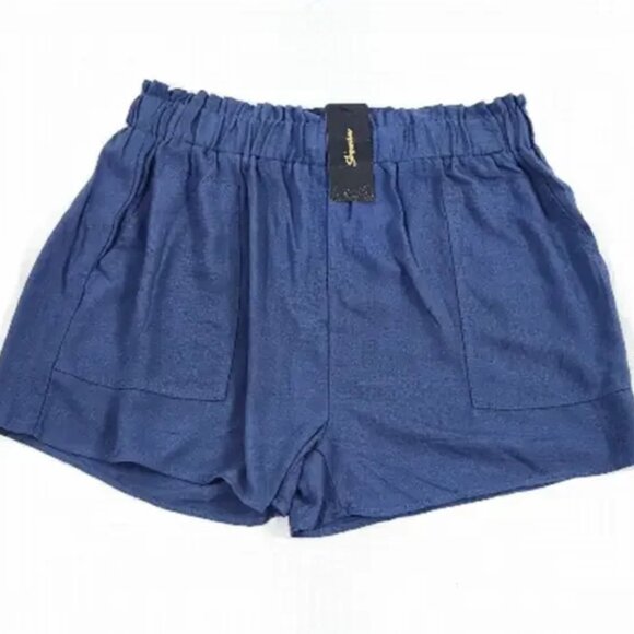 Brand New Women's Shinestar Paperbag Waist Shorts - Picture 1 of 6